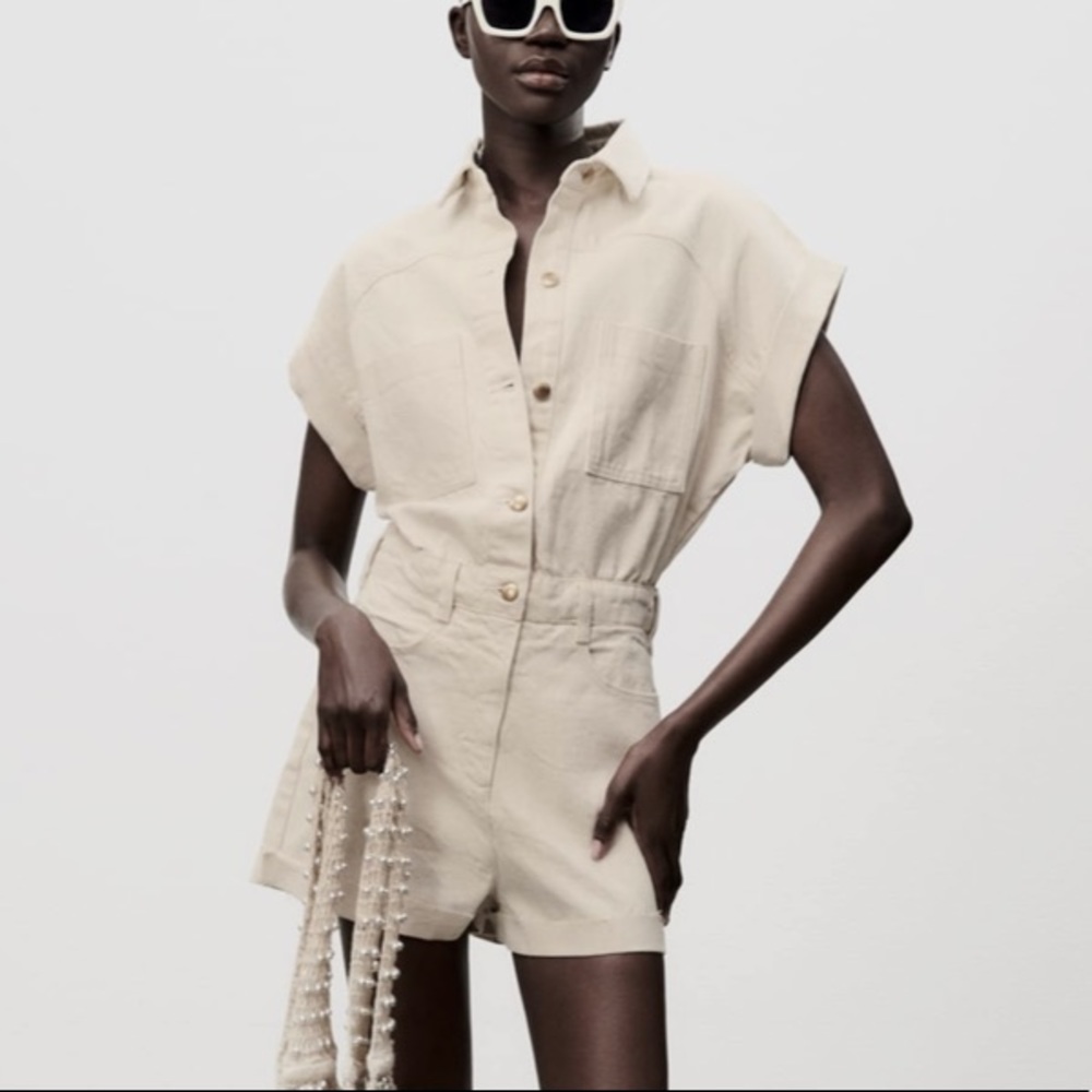 NWT Zara Denim Romper!